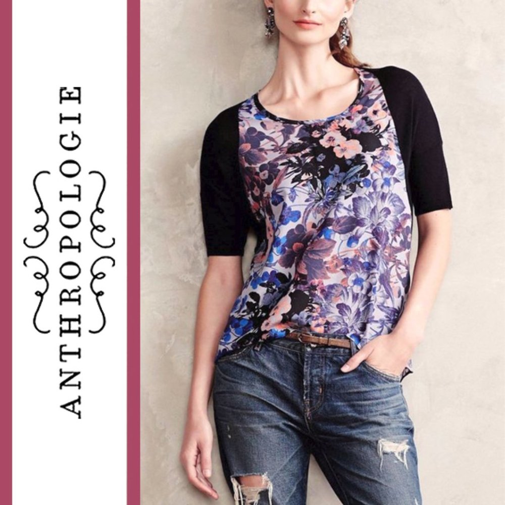 Anthropologie/Yellow Bird | 'Last Act' Floral Pullover Top